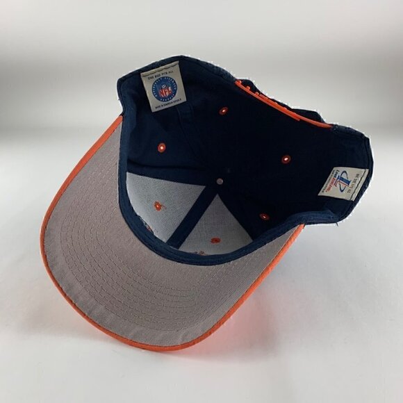 Denver Broncos NFL Vintage Navy Blue Orange Logo Athletic Snapback Hat - Picture 4 of 6